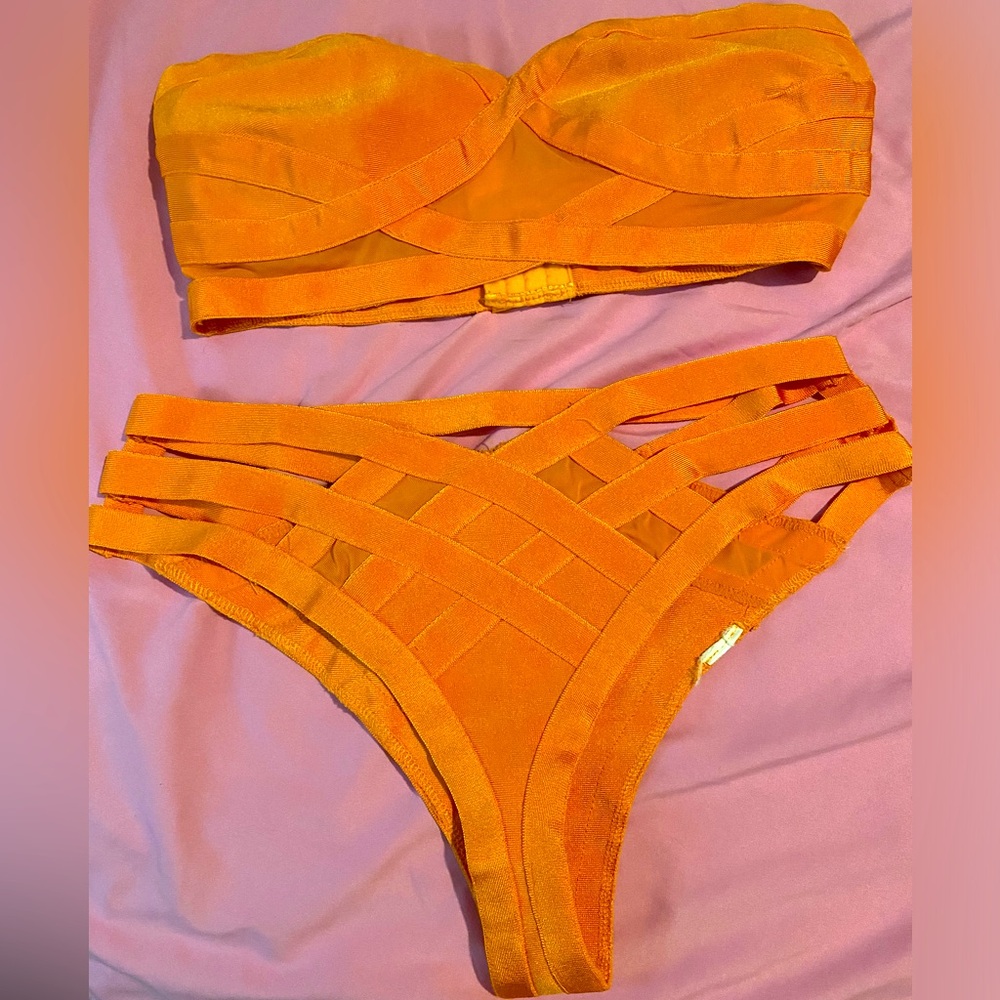 Bandage Bathing suit Orange two 2️⃣ piece